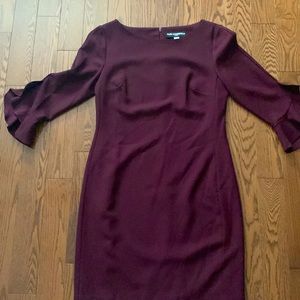 Karl lagerfeld burgundy dress